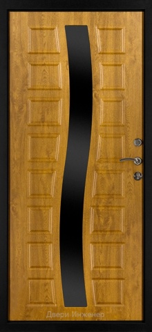 Дверь со стеклом и ковкой DR251