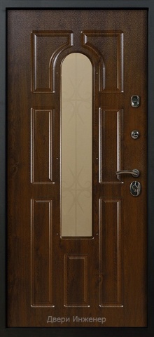 Дверь со стеклом и ковкой DR242